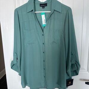 Fortune & Ivy Christelle button-down blouse